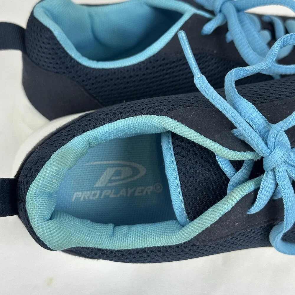 Pro Player Shoes Womens Size 6 Navy Blue Aqua Mesh Athletic Walking Sneakers
